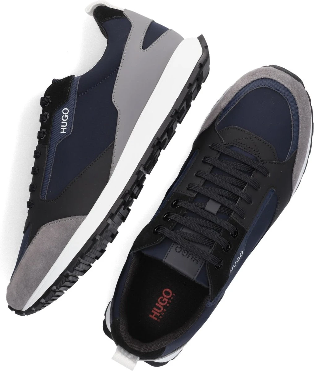 Hugo Boss Hugo Icelin Runn Lage Sneakers - Leren Sneaker - Heren - Blauw - Maat 44 12 Hugo Boss Hugo Icelin Runn Lage Sneakers - Leren Sneaker - Heren - Blauw - Maat 44 - Afbeelding 10