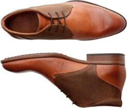 DenBroeck Thames St. Suède/Leather - Nette Halfhoge Veterschoen - Cognac -Nike Winkel 1200x1018