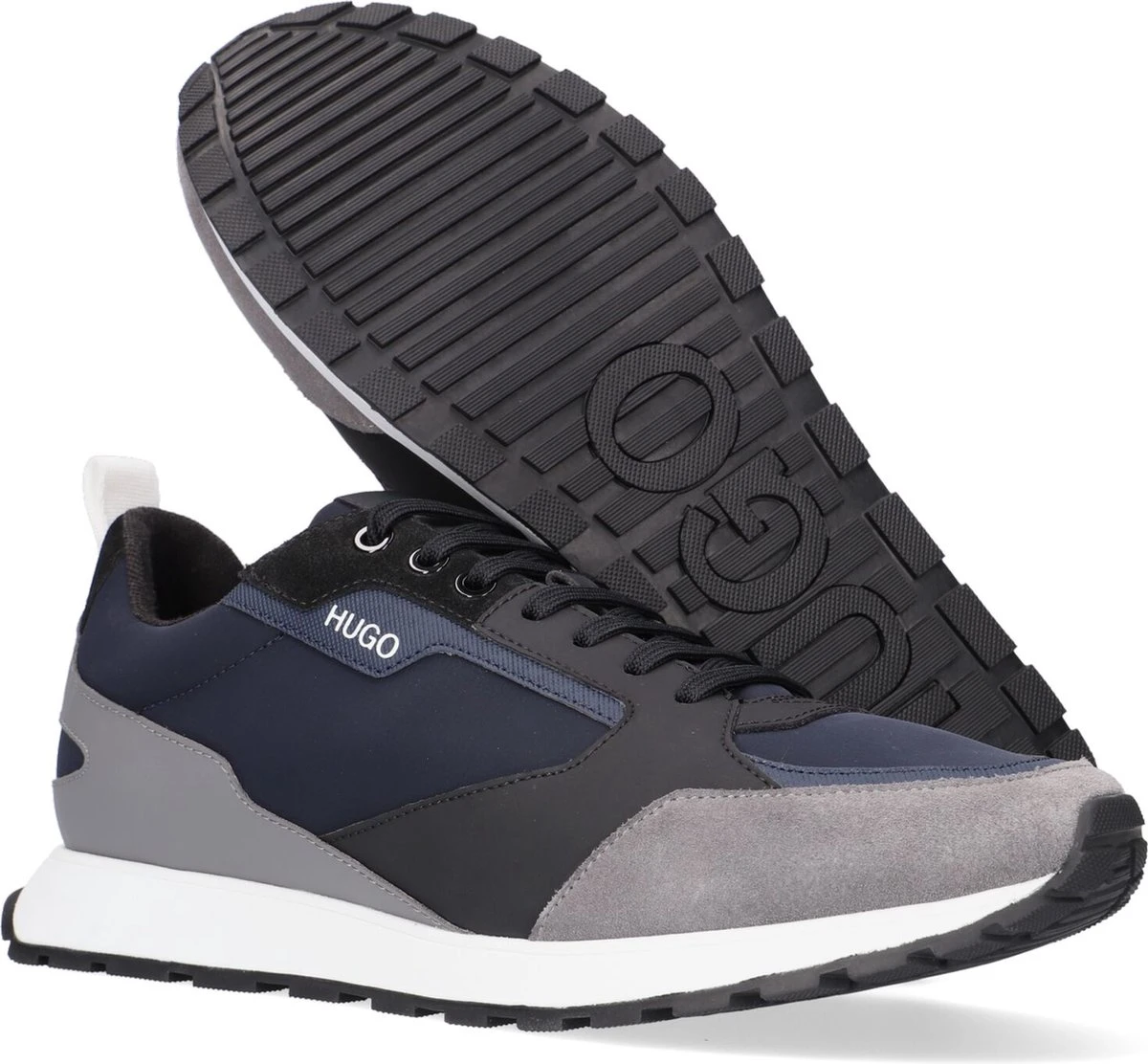 Hugo Boss Hugo Icelin Runn Lage Sneakers - Leren Sneaker - Heren - Blauw - Maat 44 9 Hugo Boss Hugo Icelin Runn Lage Sneakers - Leren Sneaker - Heren - Blauw - Maat 44 - Afbeelding 7