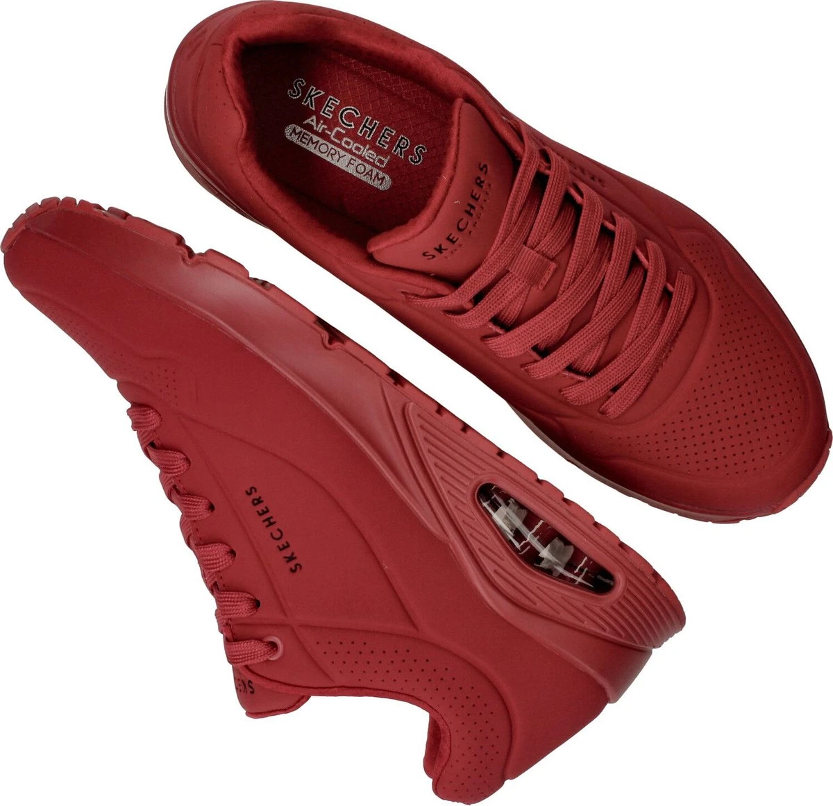 Skechers Uno Stand On Air Heren Sneakers - Rood - Maat 42 17 Skechers Uno Stand On Air Heren Sneakers - Rood - Maat 42 - Afbeelding 15