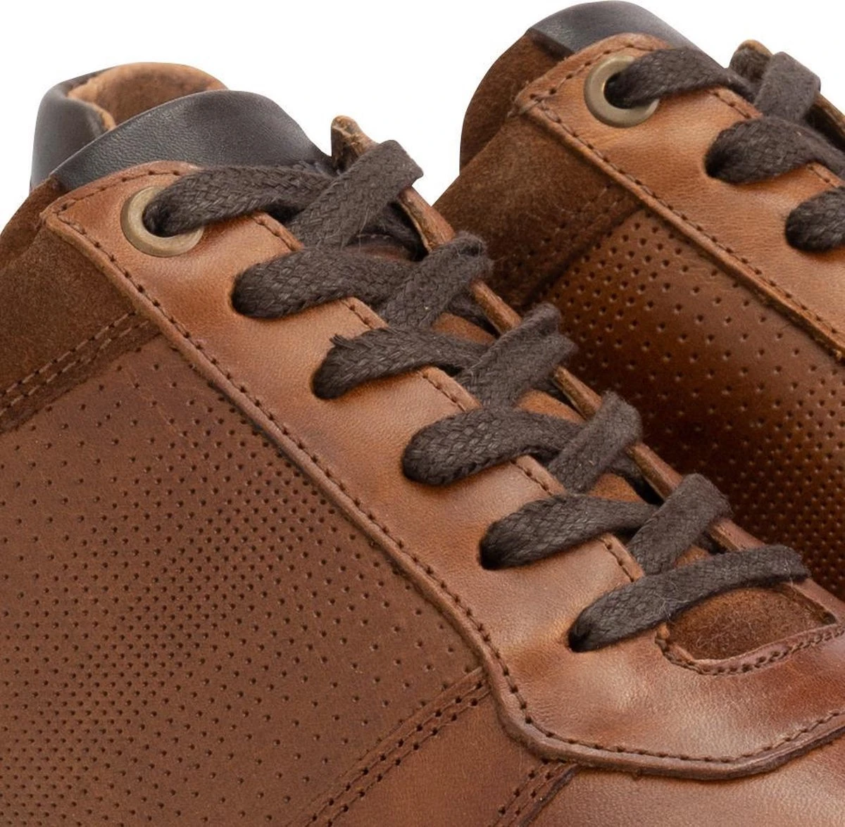 Travelin' Tamworth Herensneakers - Leren Veterschoenen - Cognac Bruin Leer - Maat 42 10 Travelin' Tamworth Herensneakers - Leren Veterschoenen - Cognac Bruin Leer - Maat 42 - Afbeelding 8