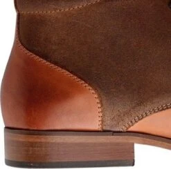 DenBroeck Thames St. Suède/Leather - Nette Halfhoge Veterschoen - Cognac -Nike Winkel 1200x1189
