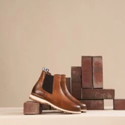 Travelin' Ravik Heren Chelsea Boots - Leren Schoenen - Wol Gevoerd - Cognac Leer - Maat 42 -Nike Winkel 1200x1200 174