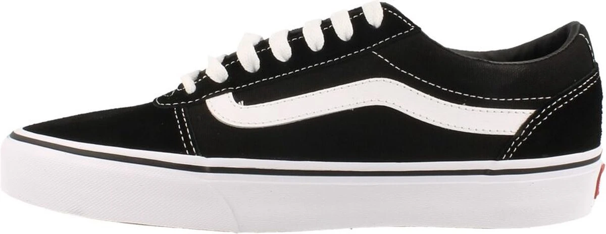 Vans Ward Suede Canvas Heren Sneakers - Black/White - Maat 43 4 Vans Ward Suede Canvas Heren Sneakers - Black/White - Maat 43 - Afbeelding 2