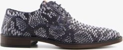 Van Beers Leren Heren Veterschoenen Crocoprint - Blauw - Maat 43 -Nike Winkel 1200x496 5