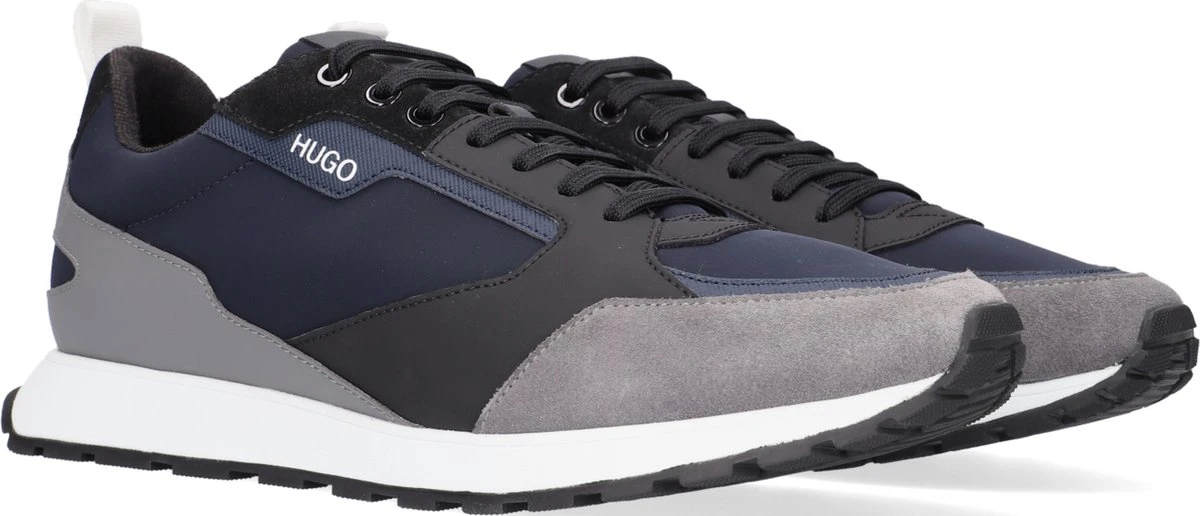 Hugo Boss Hugo Icelin Runn Lage Sneakers - Leren Sneaker - Heren - Blauw - Maat 44 6 Hugo Boss Hugo Icelin Runn Lage Sneakers - Leren Sneaker - Heren - Blauw - Maat 44 - Afbeelding 4