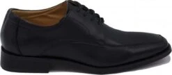 GENTS - Leren Heren Schoenen - Nette Schoenen Heren - Nette Veterschoen Zwart Maat 41