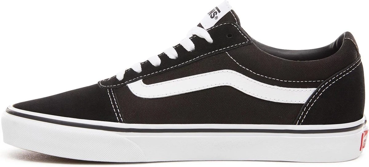 Vans Ward Suede Canvas Heren Sneakers - Black/White - Maat 43 18 Vans Ward Suede Canvas Heren Sneakers - Black/White - Maat 43 - Afbeelding 16