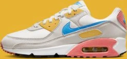 Sneakers Nike Air Max 90 Wit/Blauw/Geel/Zalm - Maat 44 -Nike Winkel 1200x559 11
