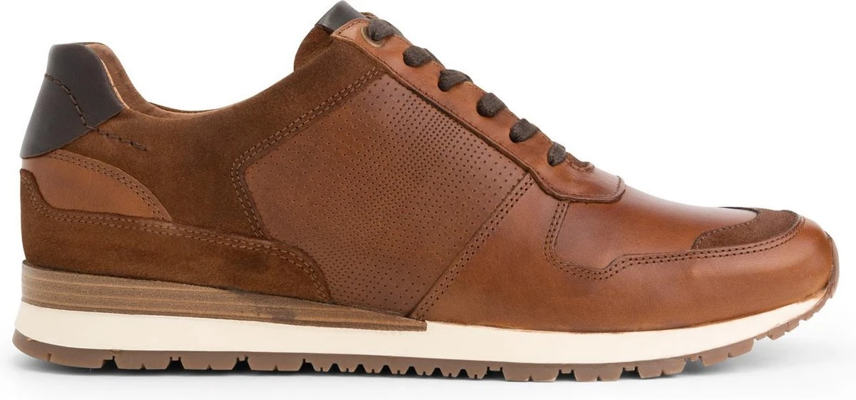 Travelin' Tamworth Herensneakers - Leren Veterschoenen - Cognac Bruin Leer - Maat 42 5 Travelin' Tamworth Herensneakers - Leren Veterschoenen - Cognac Bruin Leer - Maat 42 - Afbeelding 3