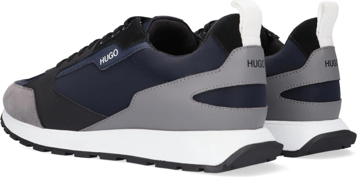 Hugo Boss Hugo Icelin Runn Lage Sneakers - Leren Sneaker - Heren - Blauw - Maat 44 5 Hugo Boss Hugo Icelin Runn Lage Sneakers - Leren Sneaker - Heren - Blauw - Maat 44 - Afbeelding 3
