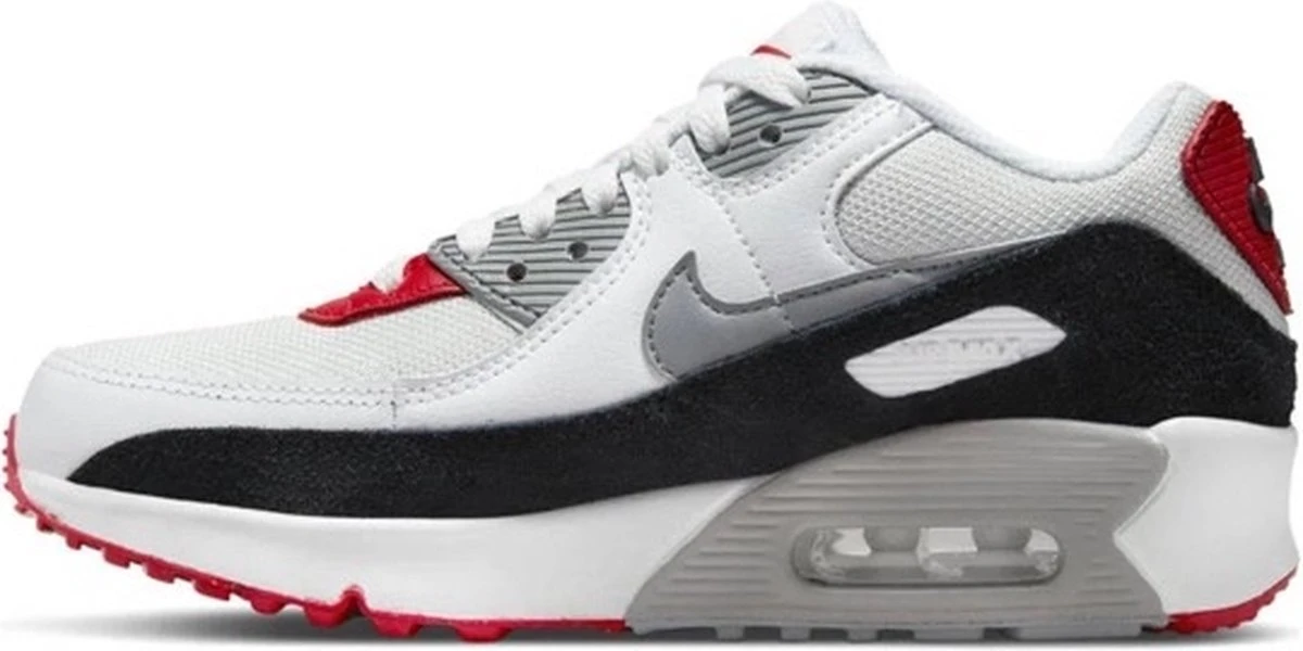 Nike Air Max 90 LTR GS Wit / Rood / Grijs - Sneaker - CD6864-019 - Maat 37.5 9 Nike Air Max 90 LTR GS Wit / Rood / Grijs - Sneaker - CD6864-019 - Maat 37.5 - Afbeelding 7