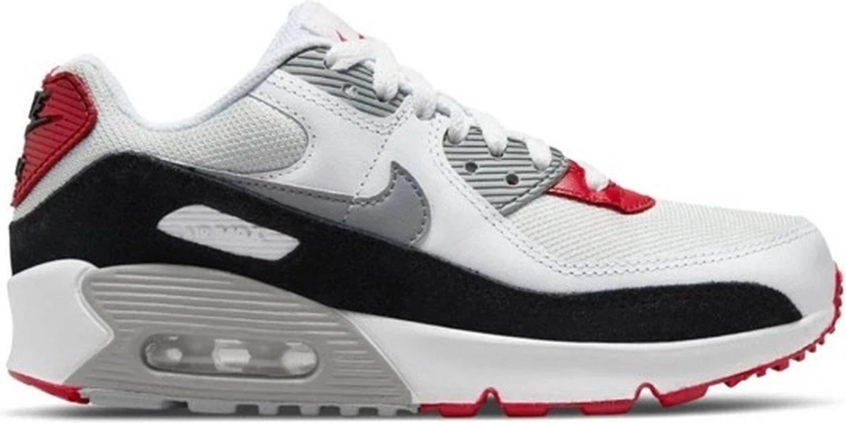 Nike Air Max 90 LTR GS Wit / Rood / Grijs - Sneaker - CD6864-019 - Maat 37.5 3 Nike Air Max 90 LTR GS Wit / Rood / Grijs - Sneaker - CD6864-019 - Maat 37.5
