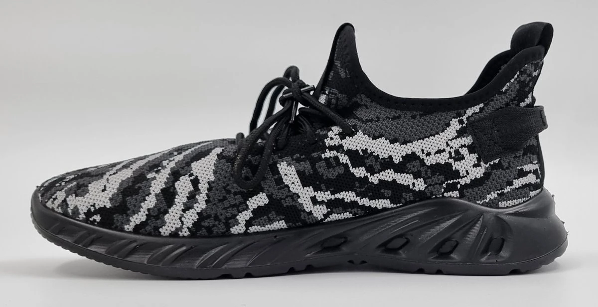 Elong500 - Heren Schoenen - Heren Sneakers - Camo Zwart - Maat 43 8 Elong500 - Heren Schoenen - Heren Sneakers - Camo Zwart - Maat 43 - Afbeelding 6