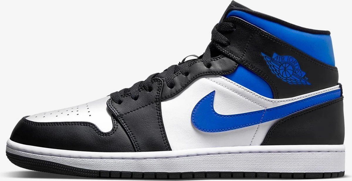Nike Air Jordan 1 Mid, White/racer Blue-Black, 554724 140, EUR 42 4 Nike Air Jordan 1 Mid, White/racer Blue-Black, 554724 140, EUR 42 - Afbeelding 2