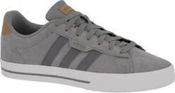 Adidas Grijze Leren Sneaker - Maat 43.33
