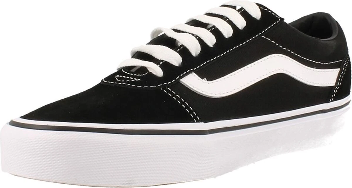 Vans Ward Suede Canvas Heren Sneakers - Black/White - Maat 43 8 Vans Ward Suede Canvas Heren Sneakers - Black/White - Maat 43 - Afbeelding 6