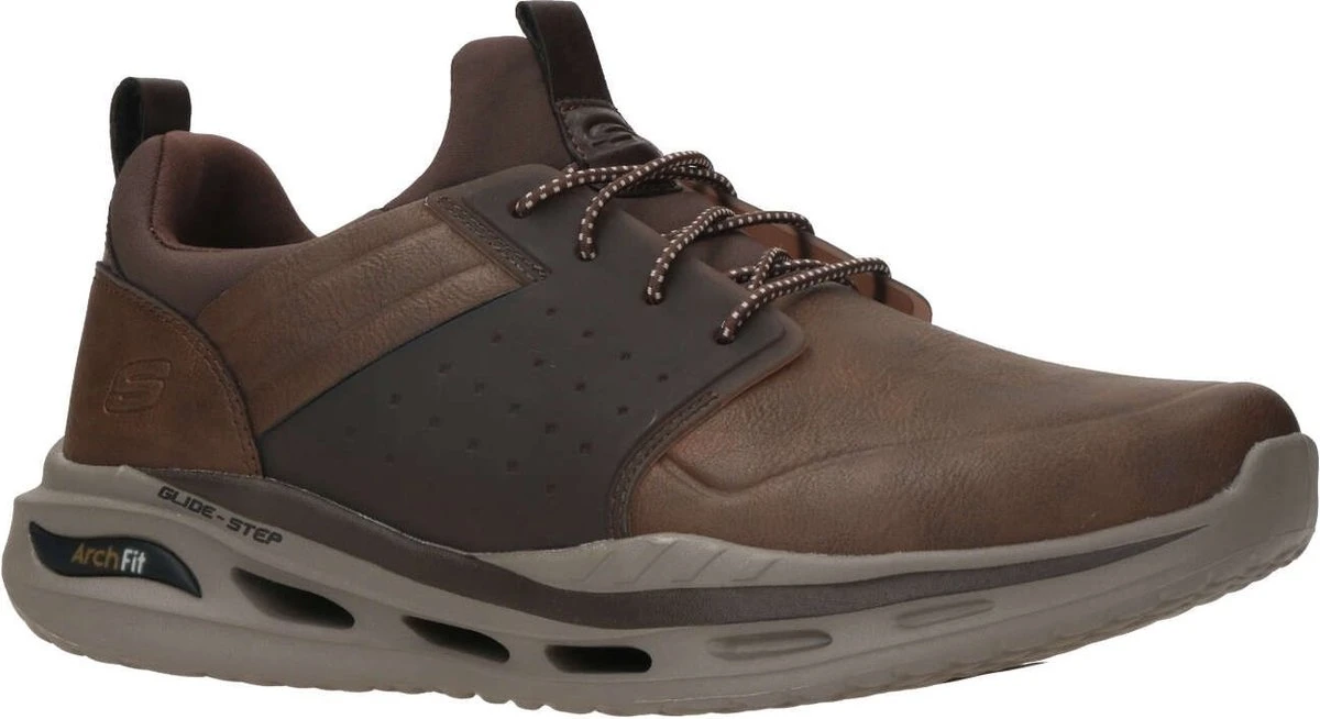 Skechers Arch Fit Orvan Sneaker - Mannen - Bruin/Cognac - Maat 43 11 Skechers Arch Fit Orvan Sneaker - Mannen - Bruin/Cognac - Maat 43 - Afbeelding 9