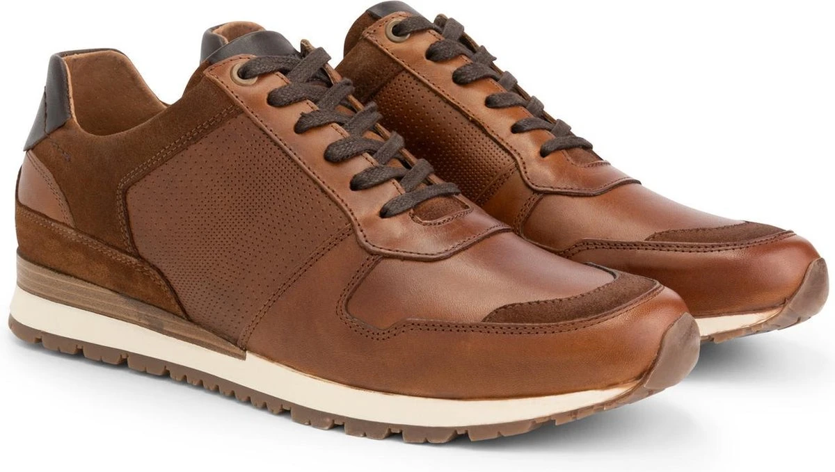 Travelin' Tamworth Herensneakers - Leren Veterschoenen - Cognac Bruin Leer - Maat 42 8 Travelin' Tamworth Herensneakers - Leren Veterschoenen - Cognac Bruin Leer - Maat 42 - Afbeelding 6