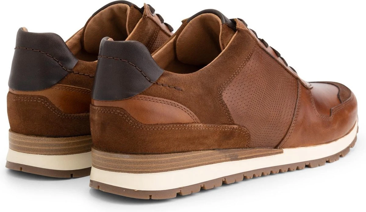 Travelin' Tamworth Herensneakers - Leren Veterschoenen - Cognac Bruin Leer - Maat 42 3 Travelin' Tamworth Herensneakers - Leren Veterschoenen - Cognac Bruin Leer - Maat 42