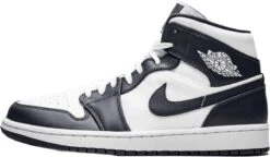 Nike Air Jordan 1 Mid, White Metallic Gold Obsidian, 554724-174, EUR 42.5 -Nike Winkel 1200x701 5