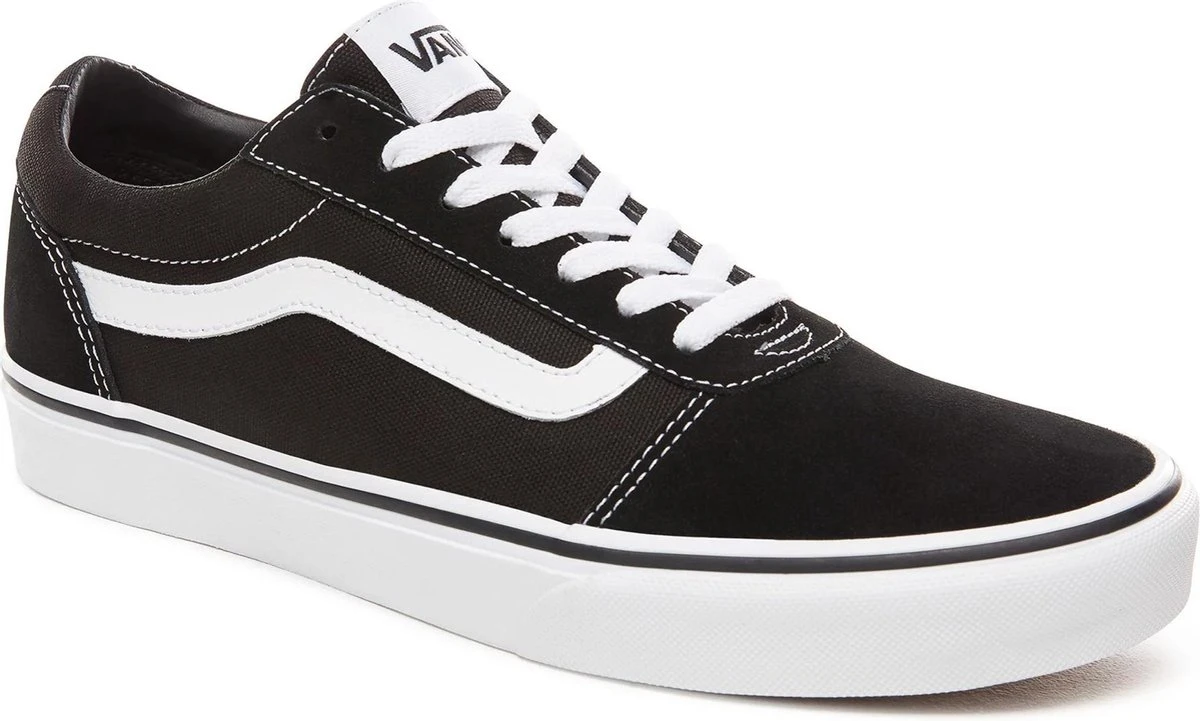 Vans Ward Suede Canvas Heren Sneakers - Black/White - Maat 43 20 Vans Ward Suede Canvas Heren Sneakers - Black/White - Maat 43 - Afbeelding 18