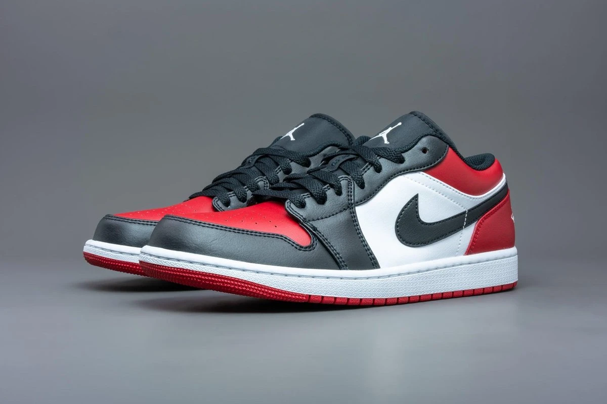 Nike Air Jordan 1 Low 'Gym Red, White-Black ' Maat 44 5 Nike Air Jordan 1 Low 'Gym Red, White-Black ' Maat 44 - Afbeelding 3