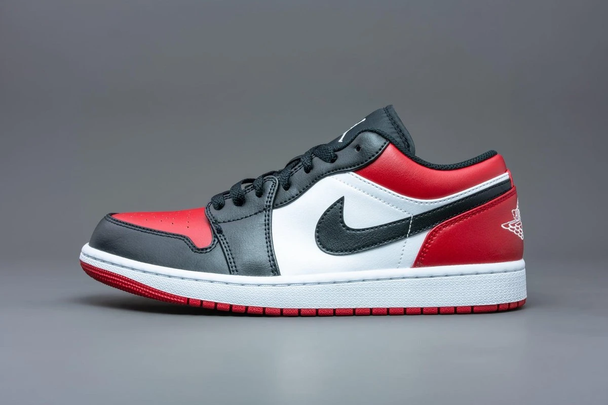 Nike Air Jordan 1 Low 'Gym Red, White-Black ' Maat 44 6 Nike Air Jordan 1 Low 'Gym Red, White-Black ' Maat 44 - Afbeelding 4
