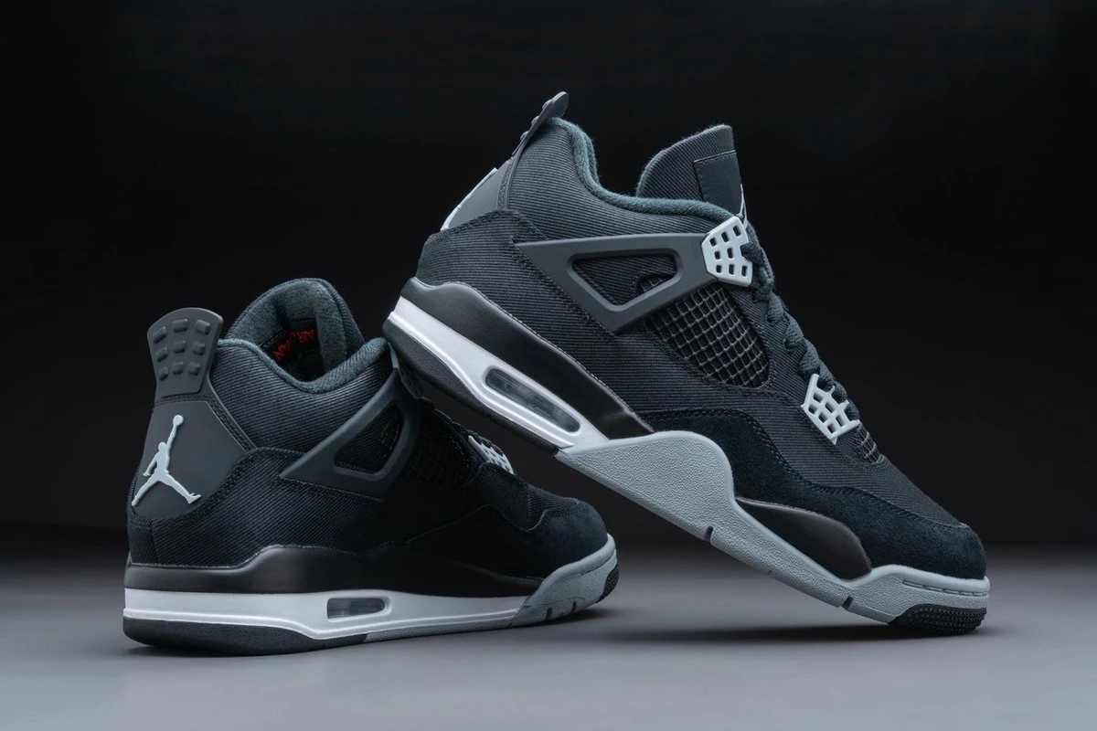 Nike Air Jordan 4 Retro SE Black Canvas DH7138-006 Maat 42.5 ZWART Schoenen 5 Nike Air Jordan 4 Retro SE Black Canvas DH7138-006 Maat 42.5 ZWART Schoenen - Afbeelding 3