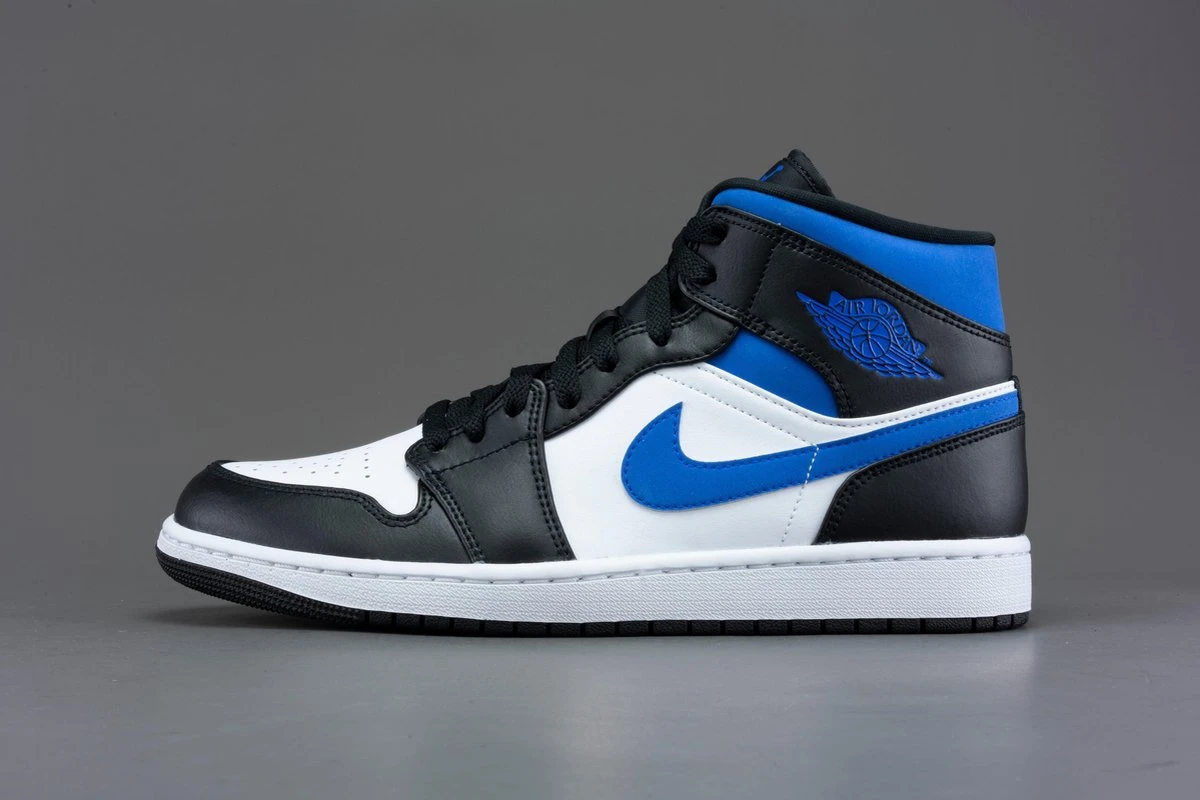 Nike Air Jordan 1 Mid, White/racer Blue-Black, 554724 140, EUR 42 9 Nike Air Jordan 1 Mid, White/racer Blue-Black, 554724 140, EUR 42 - Afbeelding 7