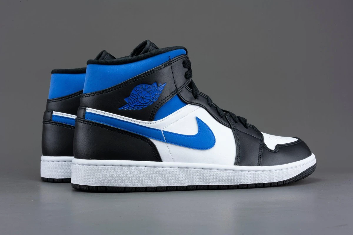 Nike Air Jordan 1 Mid, White/racer Blue-Black, 554724 140, EUR 42 10 Nike Air Jordan 1 Mid, White/racer Blue-Black, 554724 140, EUR 42 - Afbeelding 8
