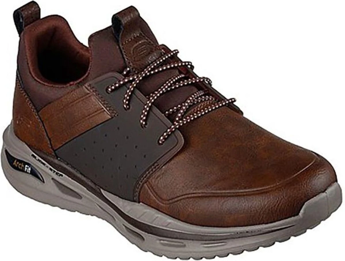Skechers Arch Fit Orvan Sneaker - Mannen - Bruin/Cognac - Maat 43 7 Skechers Arch Fit Orvan Sneaker - Mannen - Bruin/Cognac - Maat 43 - Afbeelding 5