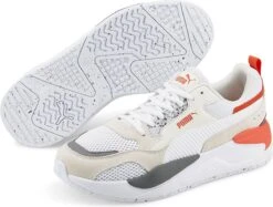 PUMA X-Ray² Square Better Sneakers Heren - Puma White / Puma White / Vaporous Gray / Firelight / Phantom Black - EU 43
