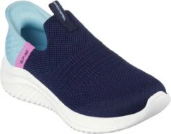 303800L Ultra Flex Fresh Time Navy Slip Ins Skechers (Maat - 35, Kleur - Blauw)