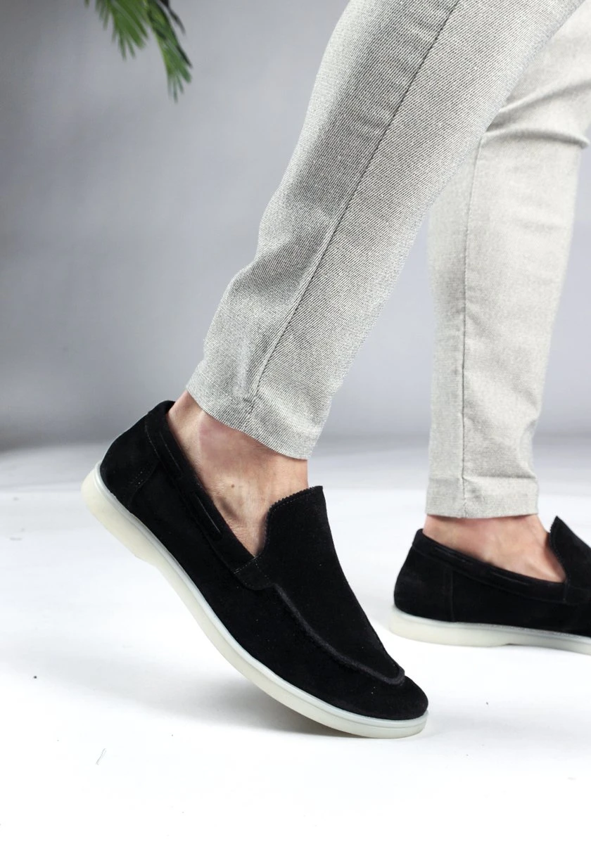 Merkloos Cotton District Suede Loafers Laag Zwart - Herenschoenen 3 Merkloos Cotton District Suede Loafers Laag Zwart - Herenschoenen