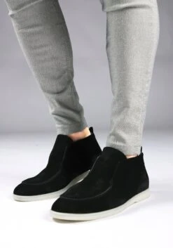 Merkloos Cotton District Suede Loafers Hoog Zwart - Herenschoenen -Nike Winkel 840x1200 8