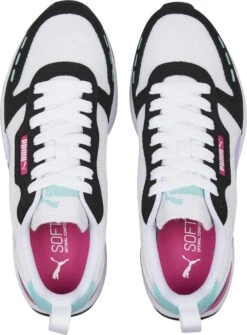 PUMA R78 Unisex Sneakers - White/VividViolet/Black/GlowingPink - Maat 41 -Nike Winkel 884x1200 4