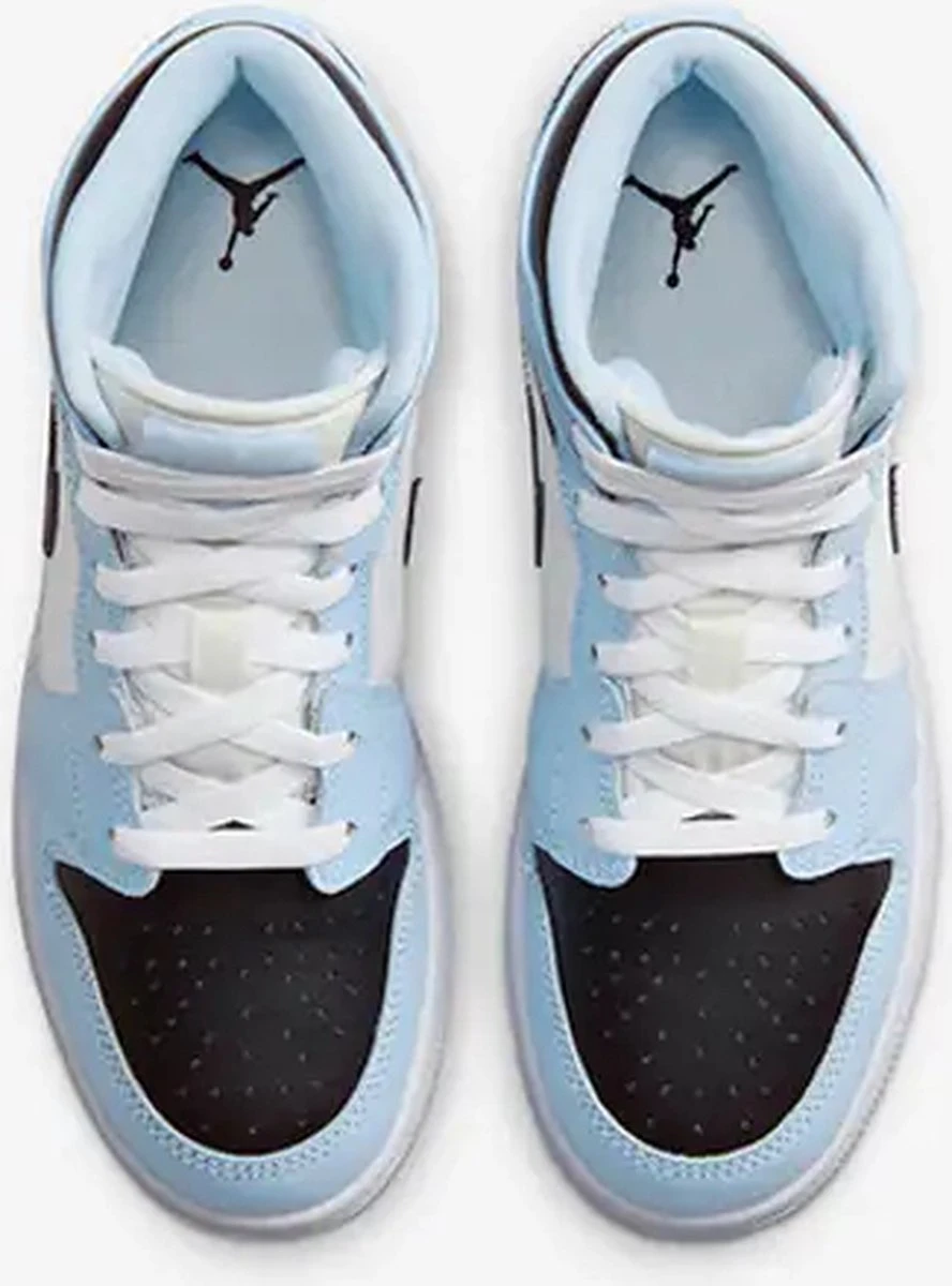 Nike Air Jordan 1 Mid (GS) Ice Blue/Black-Sail-White, 555112-401, EU 38 5 Nike Air Jordan 1 Mid (GS) Ice Blue/Black-Sail-White, 555112-401, EU 38 - Afbeelding 3