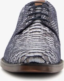 Van Beers Leren Heren Veterschoenen Crocoprint - Blauw - Maat 43 -Nike Winkel 943x1200 1
